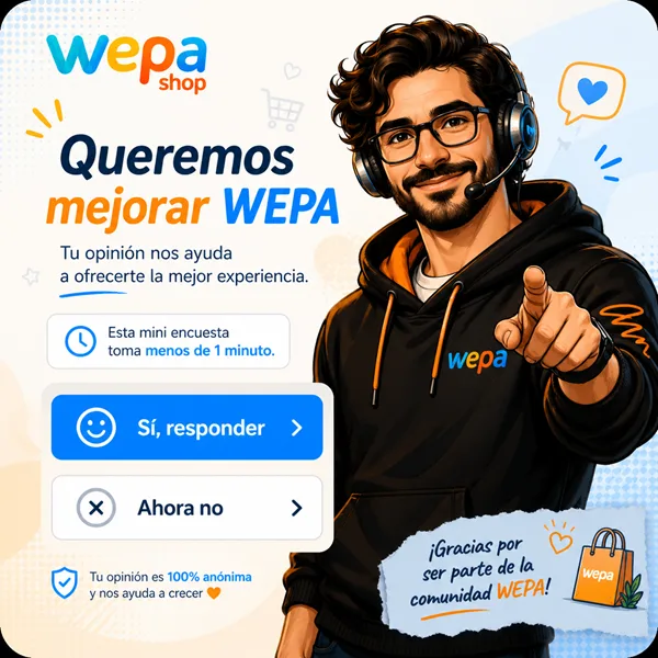 Queremos mejorar WEPA. Tu opinion nos ayuda a ofrecerte la mejor experiencia.